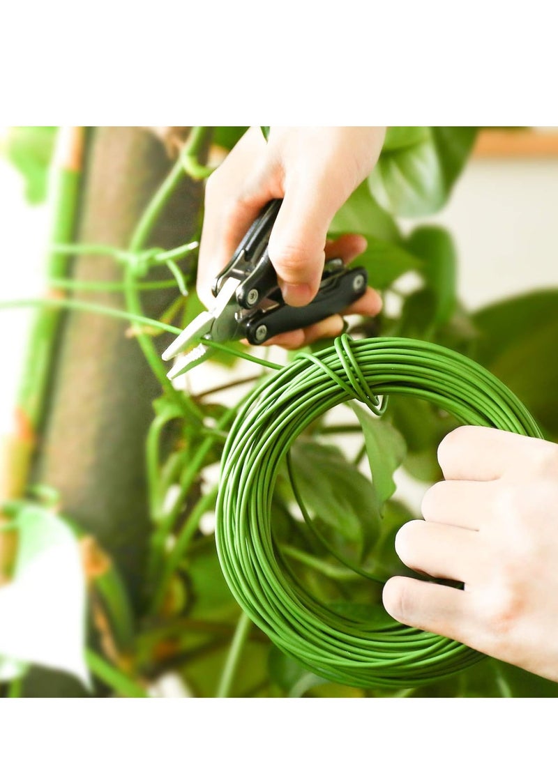 SYOSI Plant Ties All-Purpose Garden Wire Ties Plant Wire Soft Twist Green Coated Twist Plant Ties Green Plant Ties Plant Twist Ties Plant Tie to Support Plant Vines for Plant Support Home Office  - Image 5
