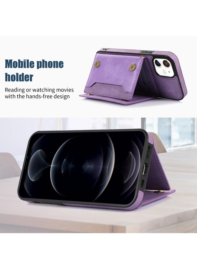 Zaboon Case For iPhone 11 Three-fold RFID Leather Phone Case with Lanyard - Image 3