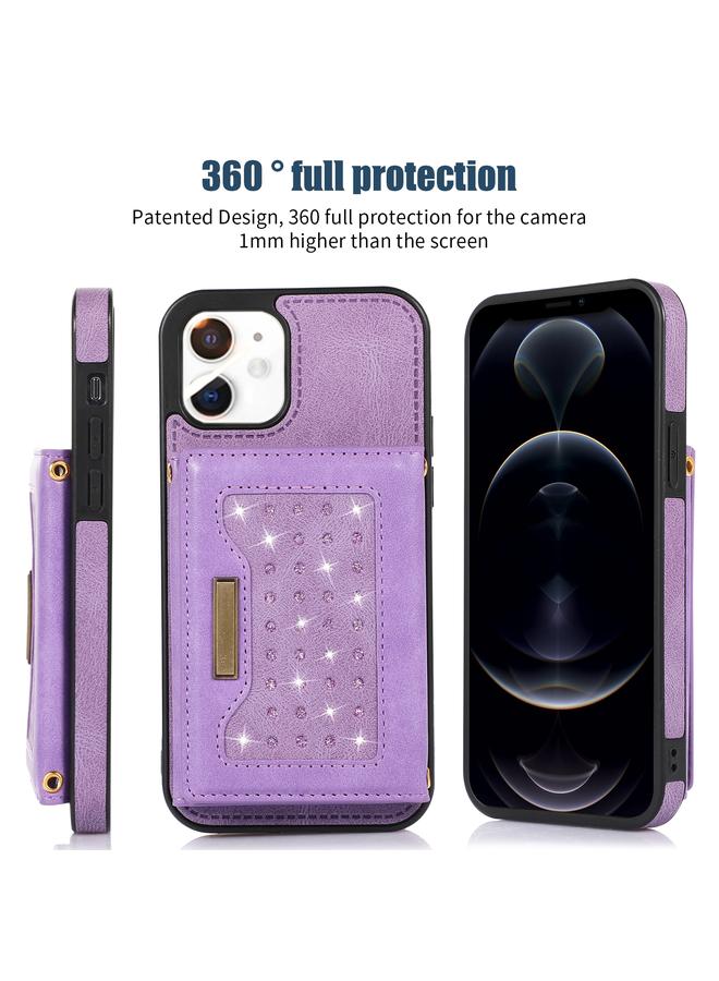 Zaboon Case For iPhone 11 Three-fold RFID Leather Phone Case with Lanyard - Image 2