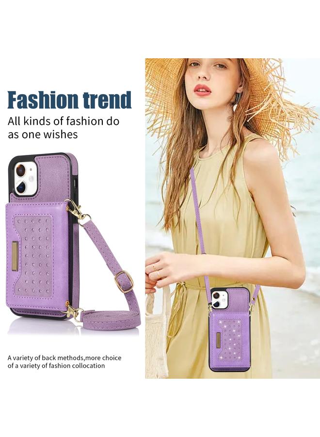 Zaboon Case For iPhone 11 Three-fold RFID Leather Phone Case with Lanyard - Image 4