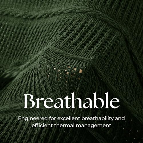 DOWN HOME Boho Knitted Chenille Blanket with Tassels - Lightweight & Soft All-Season Throw - 3D Classic Pattern for Living Room Bedroom Couch, Imperial Green, Throw 50"x60" - Image 4