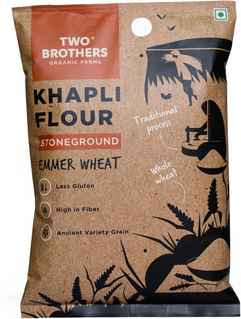 Two Brothers Organic Khapli Wheat Flour - 2 kg - Image 1