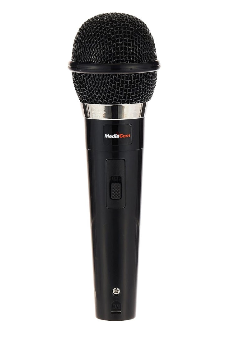 MediaCom Professional Corded Microphone with High-Fidelity Audio, Uni-Directional Dynamic Design, 3-Meter Cable for Clear Voice and Music Reproduction MCI 480 PRO Black - Image 3