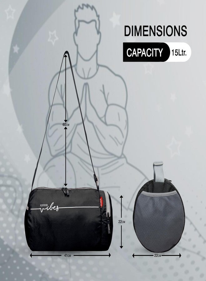 Sfane Gym Bags for Men Sports Gym Bag for Women Duffle Bags for Gym, Duffel Bags Sports Bag - Black - Image 4