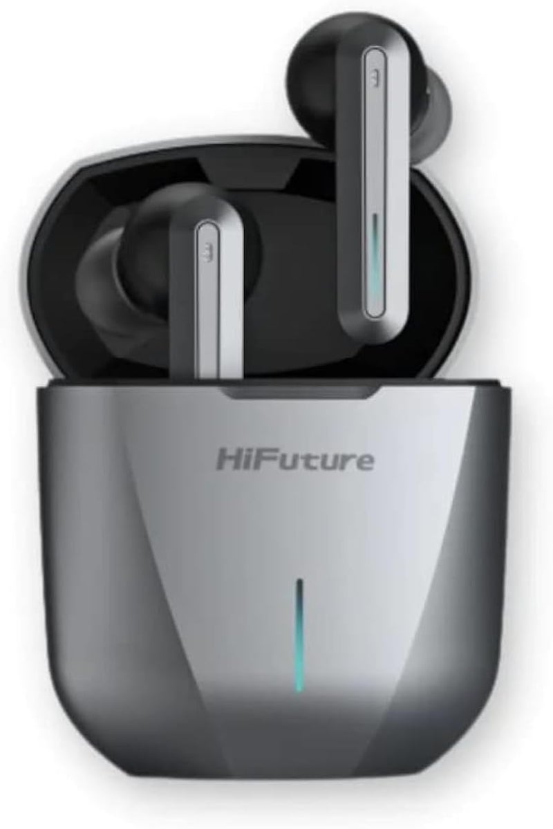 HiFuture Radge Gaming and Music True Wireless Earbuds, Grey - Image 1