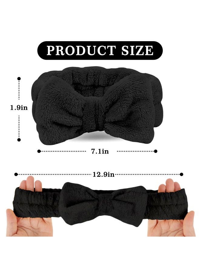 LADES Facial Headband - Terry Cloth Headbands for Face Washing,Skin Care,Makeup,Bow Spa Hair Headband for Washing Face - Image 4