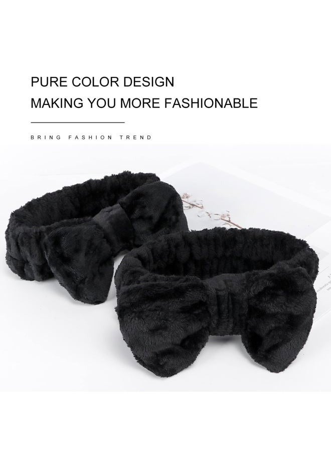 LADES Facial Headband - Terry Cloth Headbands for Face Washing,Skin Care,Makeup,Bow Spa Hair Headband for Washing Face - Image 3