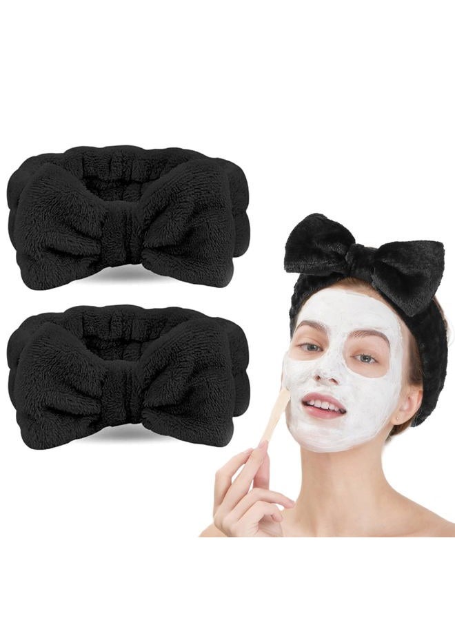 LADES Facial Headband - Terry Cloth Headbands for Face Washing,Skin Care,Makeup,Bow Spa Hair Headband for Washing Face - Image 1