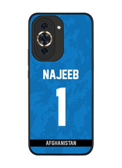 Rugged Black Edge Case for Huawei nova 10 Pro, Slim fit Soft Case Flexible thin Cover - Player Name - Najibullah Zadran, Jersey Number- 1