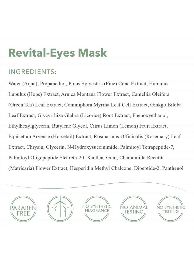 EmerginC emerginC Revital-Eyes Mask - Soothing Gauze Eye Pads with Cucumber + Ginkgo to Help the Appearance of Puffy Eyes + Dark Under-Eye Circles - Refrigerate for Cooling Sensation (5 Sets of 2)  - Image 5