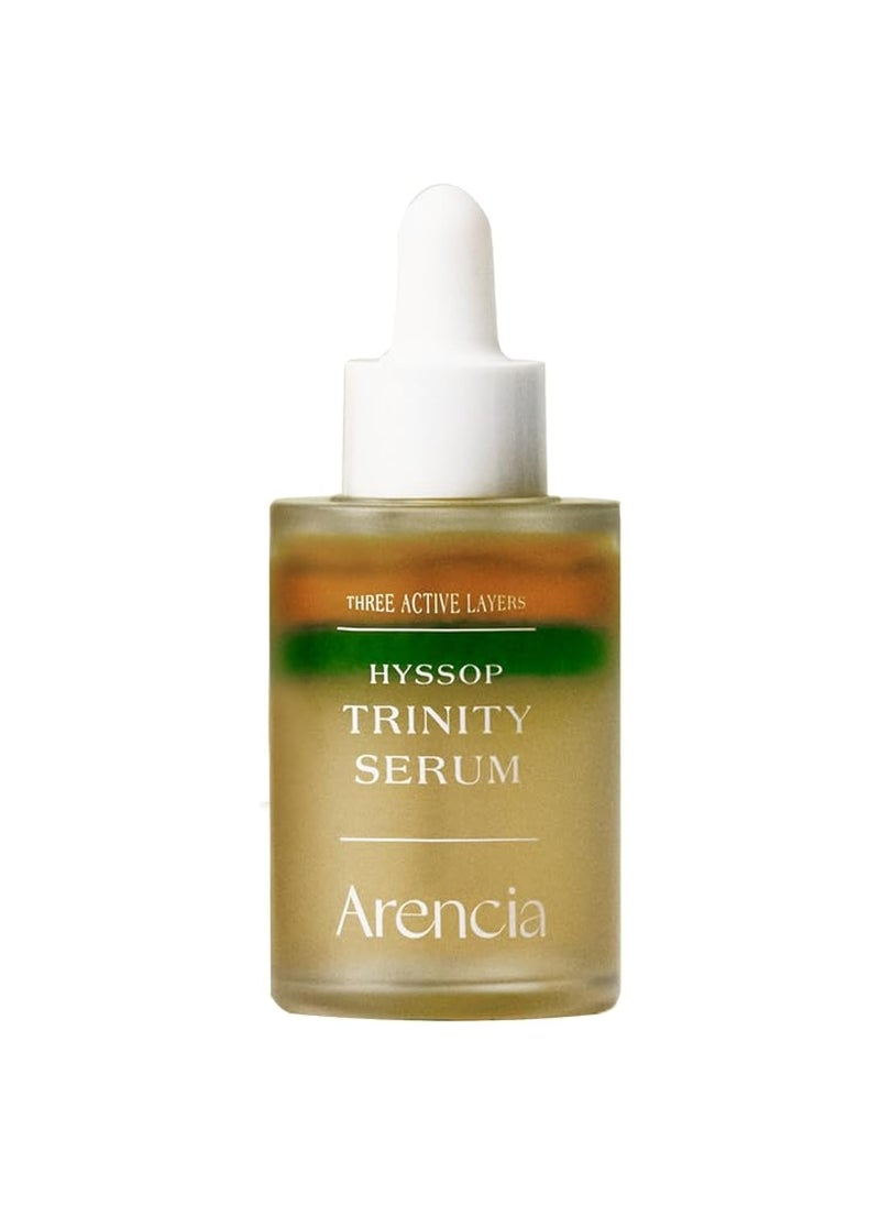 arencia Arencia Hyssop Trinity Serum - Face Serum for Hydration, Glow, Long-Lasting Moisture, Pore Tightening, Blurring, Anti-Aging - Fresh Ingredients, 3 Active Layers 