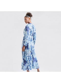 FAV All-Over Print Maxi Shirt Dress with Long Sleeves  - Image 3
