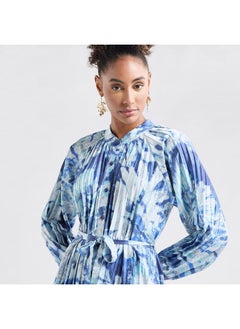 FAV All-Over Print Maxi Shirt Dress with Long Sleeves  - Image 4