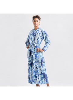 FAV All-Over Print Maxi Shirt Dress with Long Sleeves  - Image 1