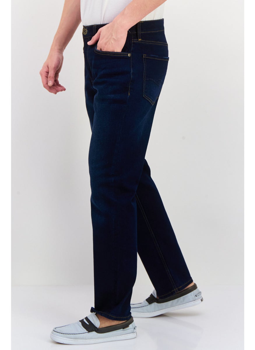 Seven 7 - Men Regular Fit Washed Denim Jeans, Blue - Image 1