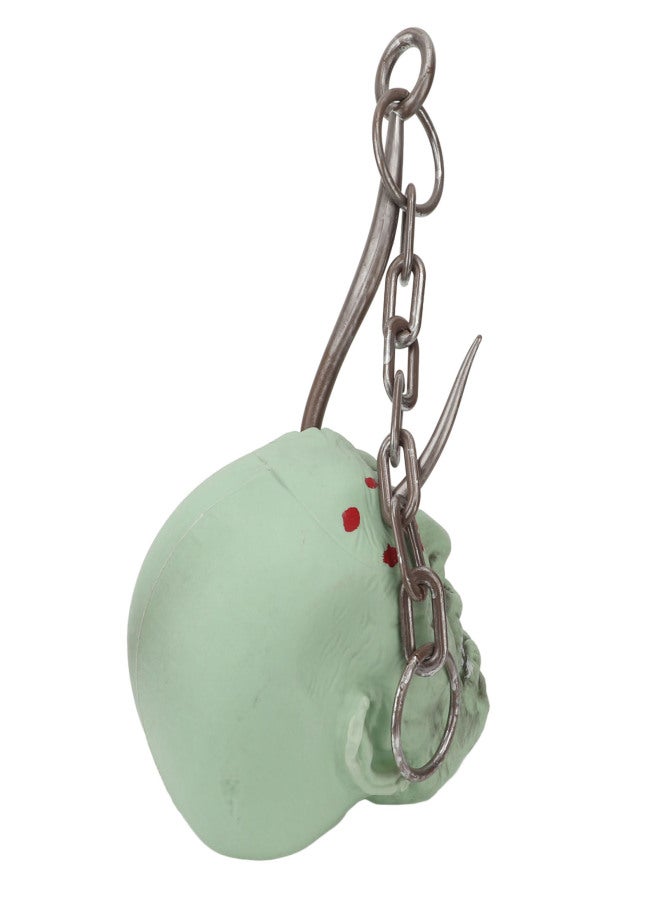 Halloween Hanging Head Scary Bloody Lifelike Details Plastic Widely Used Scary Hanging Head for Party Game Garden - Image 1