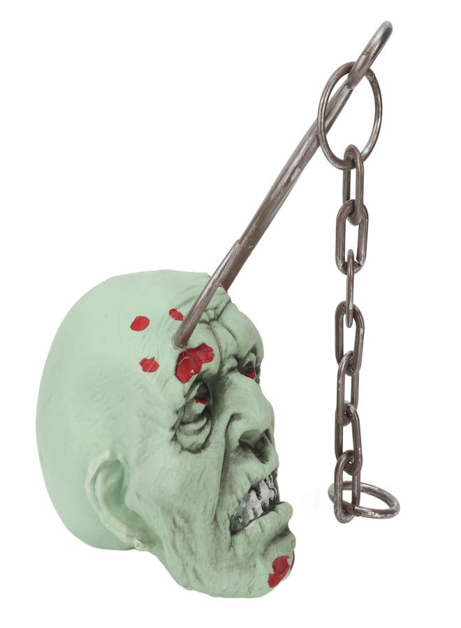 Halloween Hanging Head Scary Bloody Lifelike Details Plastic Widely Used Scary Hanging Head for Party Game Garden - Image 2