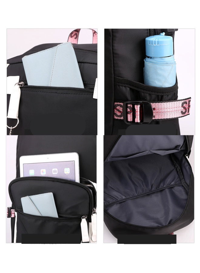 Sparklepals Kawaii Kuromi Anime Backpack with Extra-Large Storage Space Comfortable Straps, 17 Inch Travel Hiking Daypacks Rucksack - Image 2