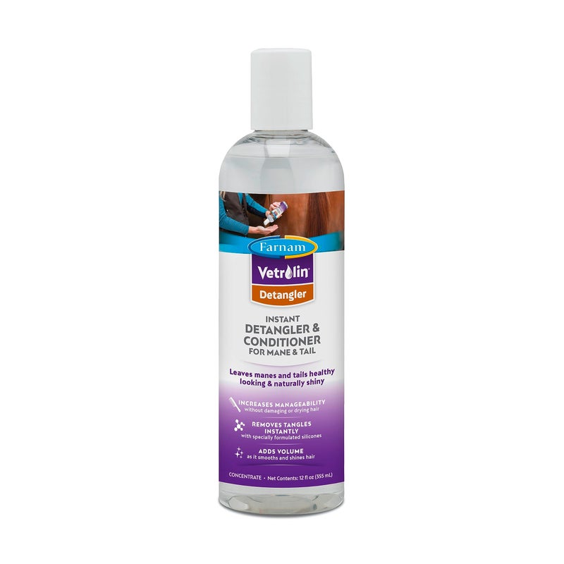 Farnam Vetrolin Instant Detangler and Conditioner for Horse Manes and Tails, 12 Oz - Image 1