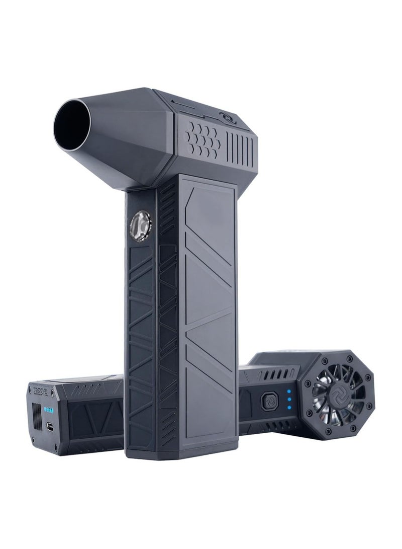 Mini Jet Fan 130,000 RPM Jet Fan Blower, Adjustable Speed, Handheld Lightweight Poratble Brushless Fan,  Cordless Powerful Blowing Fan Compact and Easy to Carry Anywhere,Black - Image 3