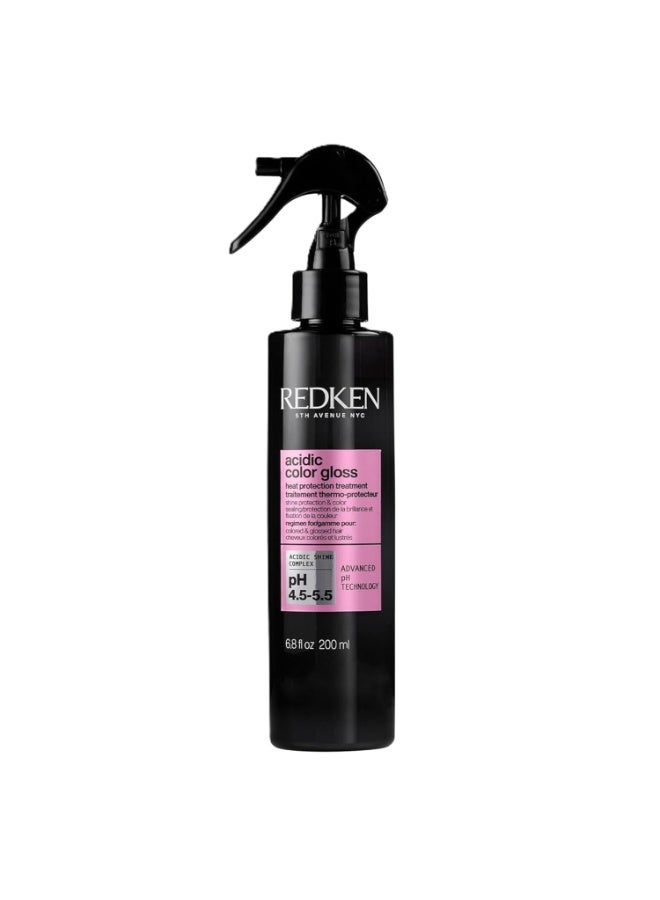 Redken Acidic Color Gloss Heat Protection Leave-In Treatment Spray For Color Treated Hair - Conditions and Adds Hair Shine, Heat Protectant Leave In Conditioner - Image 1