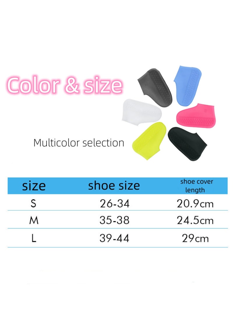 NOVOLAN NOVOLAN Rain Shoe Cover Male & Female Silicone Shoe Cover Waterproof Rainy Day Thickened Non-Slip Wear-Resistant Bottom Outdoor Rain Boots, Foldable & Portable Tire-Like Texture Lightweight  - Image 3