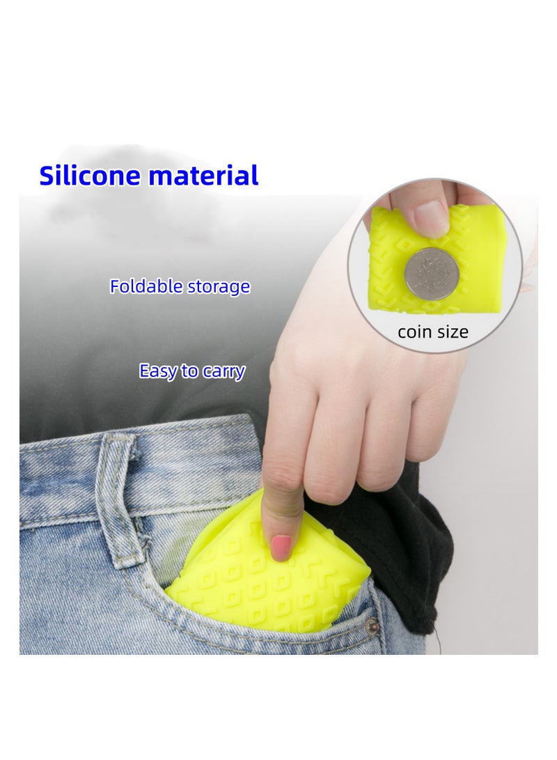 NOVOLAN NOVOLAN Rain Shoe Cover Male & Female Silicone Shoe Cover Waterproof Rainy Day Thickened Non-Slip Wear-Resistant Bottom Outdoor Rain Boots, Foldable & Portable Tire-Like Texture Lightweight  - Image 4