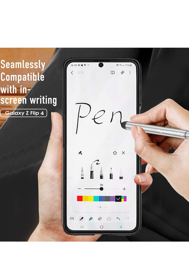 Excefore for Samsung Galaxy Z Flip 4 Case with Hinge Protection Device and Camera Screen Protector, Case 2022, Black - Image 4