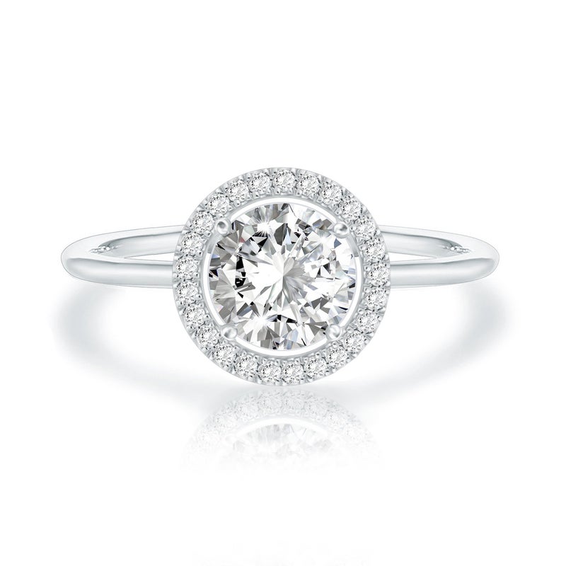 PAVOI Crystal 14K White Gold Plated Birthstone Rings | White Gold Rings for Women | Diamond Ring - Image 1