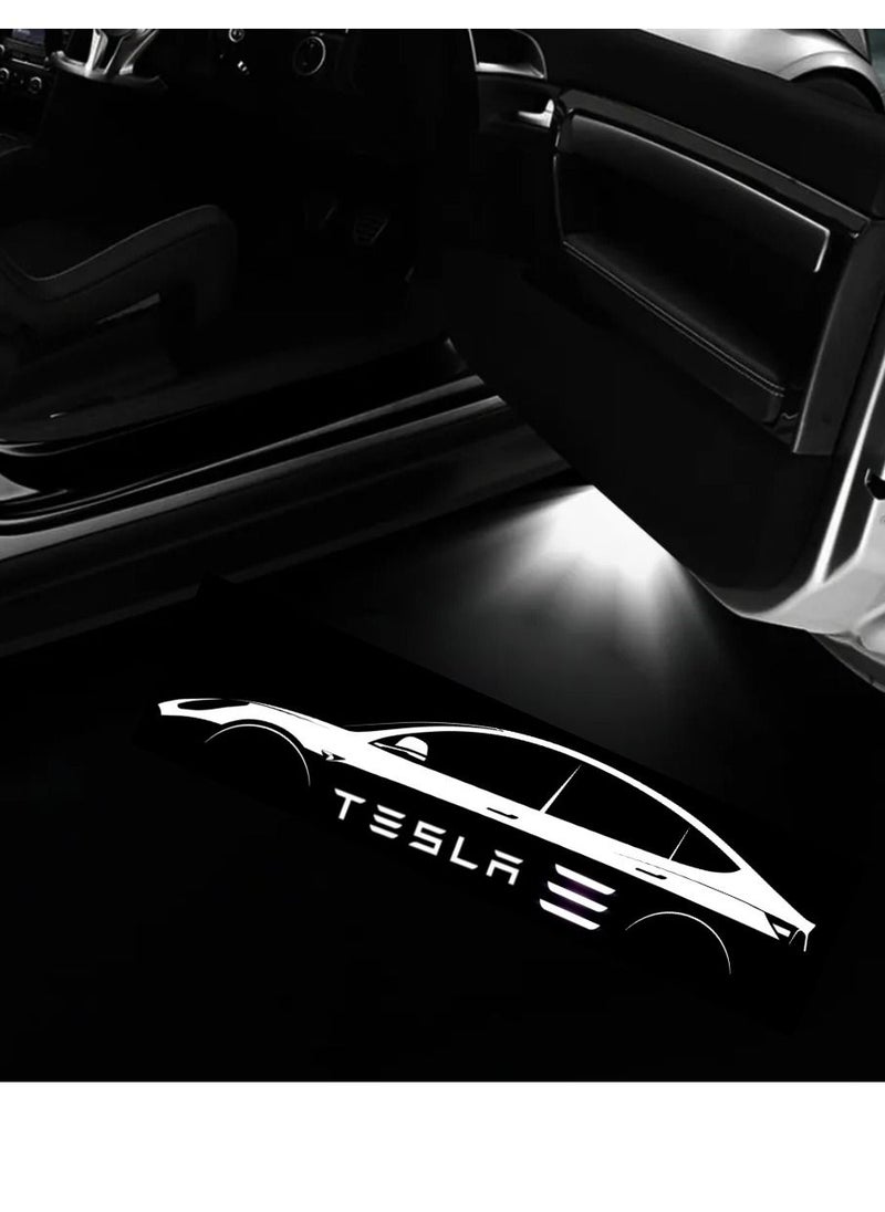 RAYMOS Tesla Model 3 Door Logo Light Puddle Light New Design Welcome Projector Logo Light For Tesla Model 3  - Image 1