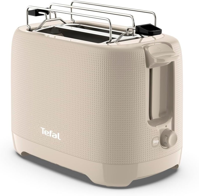 T-fal TEFAL Morning 2-Slot Toaster with Bun Warmer for Rolls | 7 Browning Levels | 720-850W | Stop Function | Extra-High Lift | Removable Crumb Tray | Extra-Wide Slots | Grey | 2 Years Warranty | TT2M1B27 - Image 1