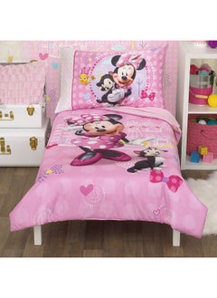 Disney Minnie Mouse Helping Friends 4 Piece Toddler Bedding set