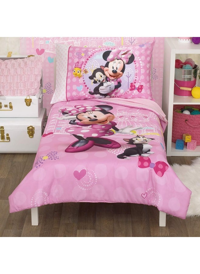 Disney - Disney Minnie Mouse Helping Friends 4 Piece Toddler Bedding set - Image 1