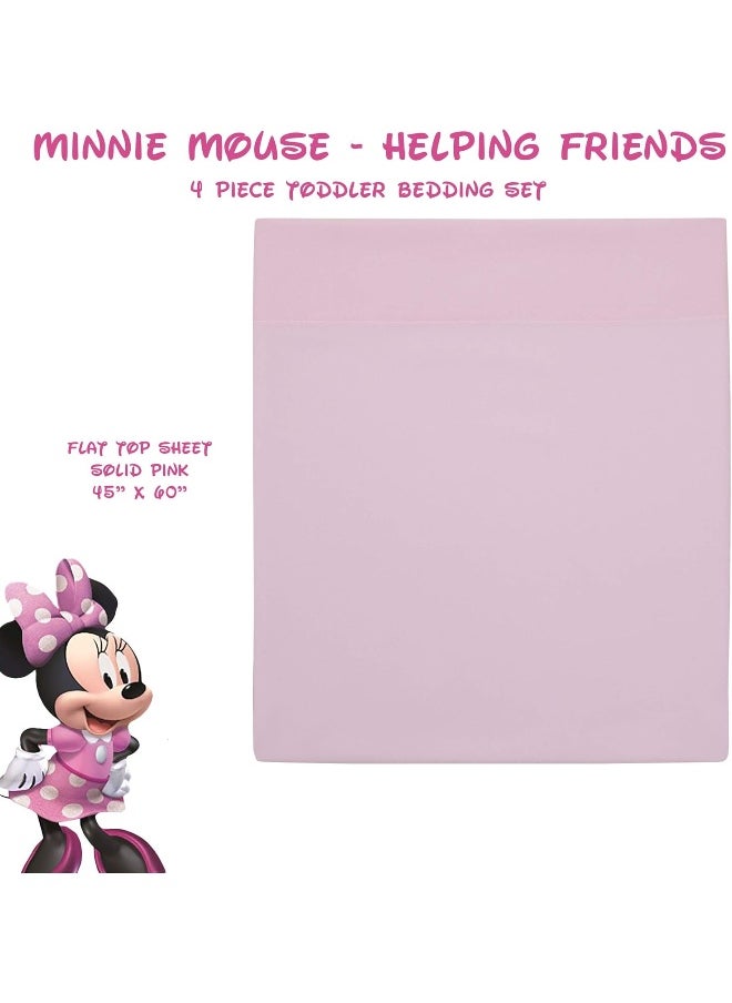 Disney - Disney Minnie Mouse Helping Friends 4 Piece Toddler Bedding set - Image 1