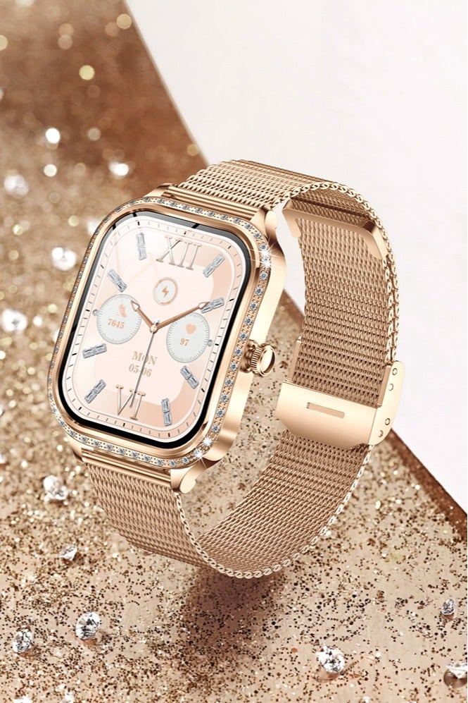 RollsTimi  Smart Watches for Women with Diamonds, 1.75" HD Smartwatch with Sleep Monitor,IP68 Waterproof Fitness Tracker 100+ Sport Modes Pedometer for Android iOS - Image 1