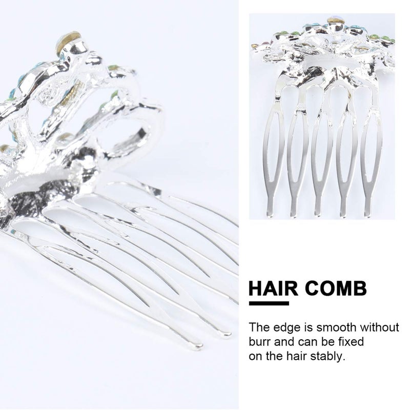 minkissy 4Pcs Princess Crown Comb Mini Tiara Hair Comb Shiny Rhinestone Tiara for Girls Hair Dectoration - Image 4