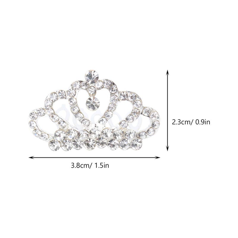 minkissy 4Pcs Princess Crown Comb Mini Tiara Hair Comb Shiny Rhinestone Tiara for Girls Hair Dectoration - Image 5