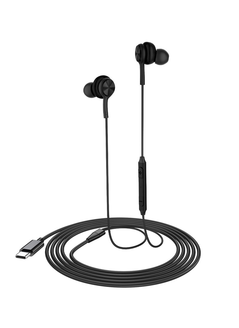 RUSH C Type-C Wired Earphones - Black - pzsku/ZCC7DEDB64F27590C0926Z/45/_/1708601521/4f58f5f9-3dd2-4003-8460-b1e1cfd26228