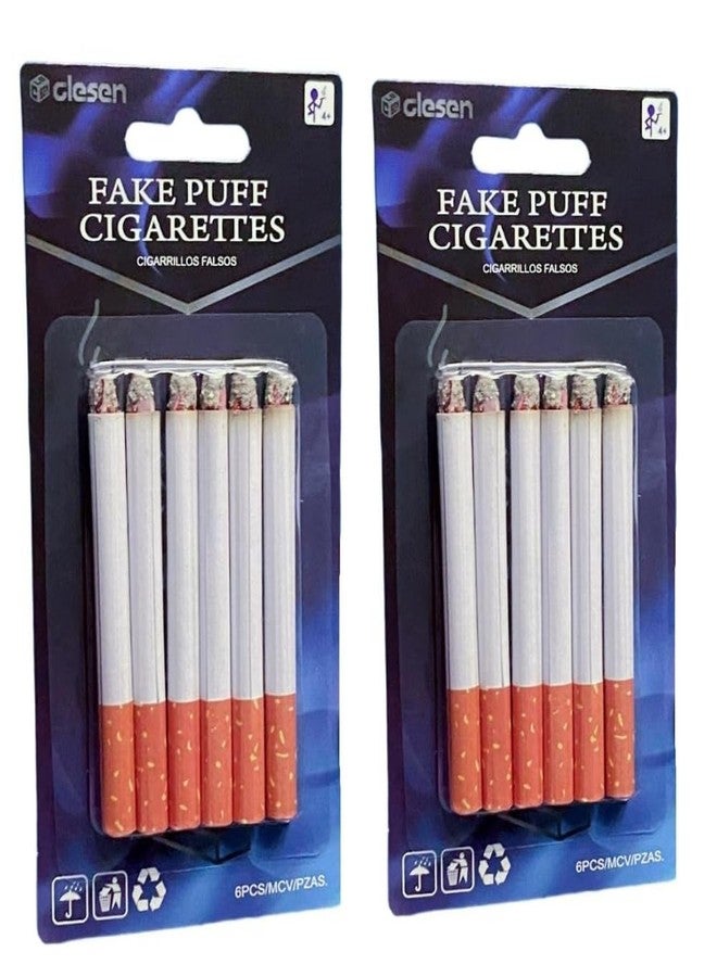 CLESEN Fake Cigarettes,3.25 Inch Fake Puff Cigarettes(Pack of 12), Faux Cigs with a Realistic Look Durable/Realistic - Ideal for Themed Parties/Theatrical Performances - Image 1