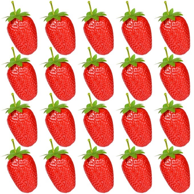 20 Pieces Artificial Strawberry Lifelike Fruit Plastic Strawberries Photography Prop Home Kitchen Cabinet Party Ornament Large