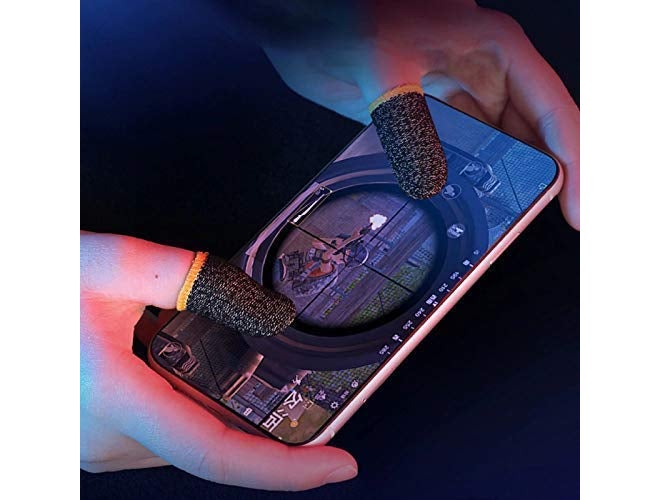 INEFABLE ® Pubg Anti-Slip Thumb Sleeve, Increase Your Gaming Score Slip-Proof Sweat-Proof Professional Touch Screen Thumbs Finger Sleeve for Pubg Mobile Phone Game Gaming Gloves Multi Colour (2 Pair) - Image 5