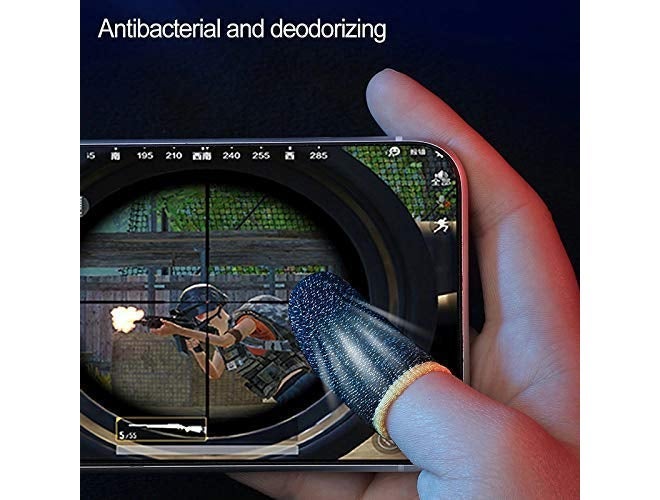 INEFABLE ® Pubg Anti-Slip Thumb Sleeve, Increase Your Gaming Score Slip-Proof Sweat-Proof Professional Touch Screen Thumbs Finger Sleeve for Pubg Mobile Phone Game Gaming Gloves Multi Colour (2 Pair) - Image 4