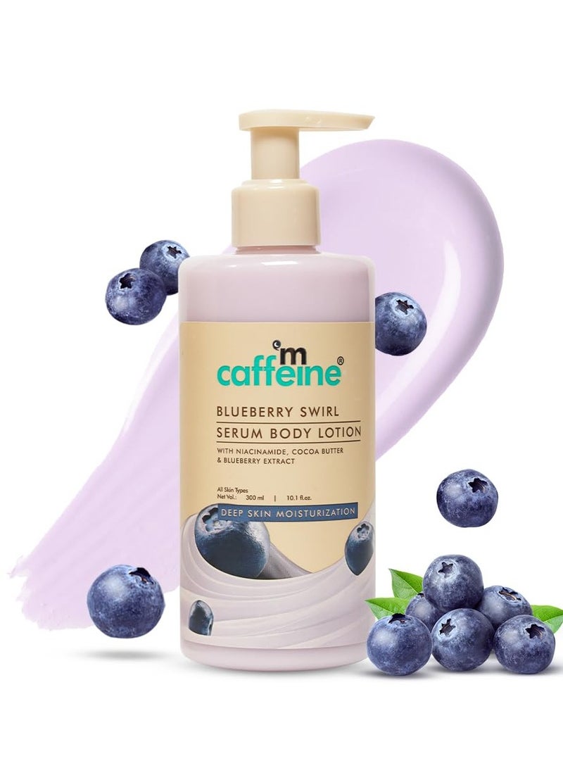 إم كافيين غسول الجسم بلوبيري سويرم سيروم سيروم للنساء والرجال | مرطب خفيف الوزن وغير دهني وغير لزج | غسول الجسم للشتاء | ناعم وناعم - 300 مل - Image 1