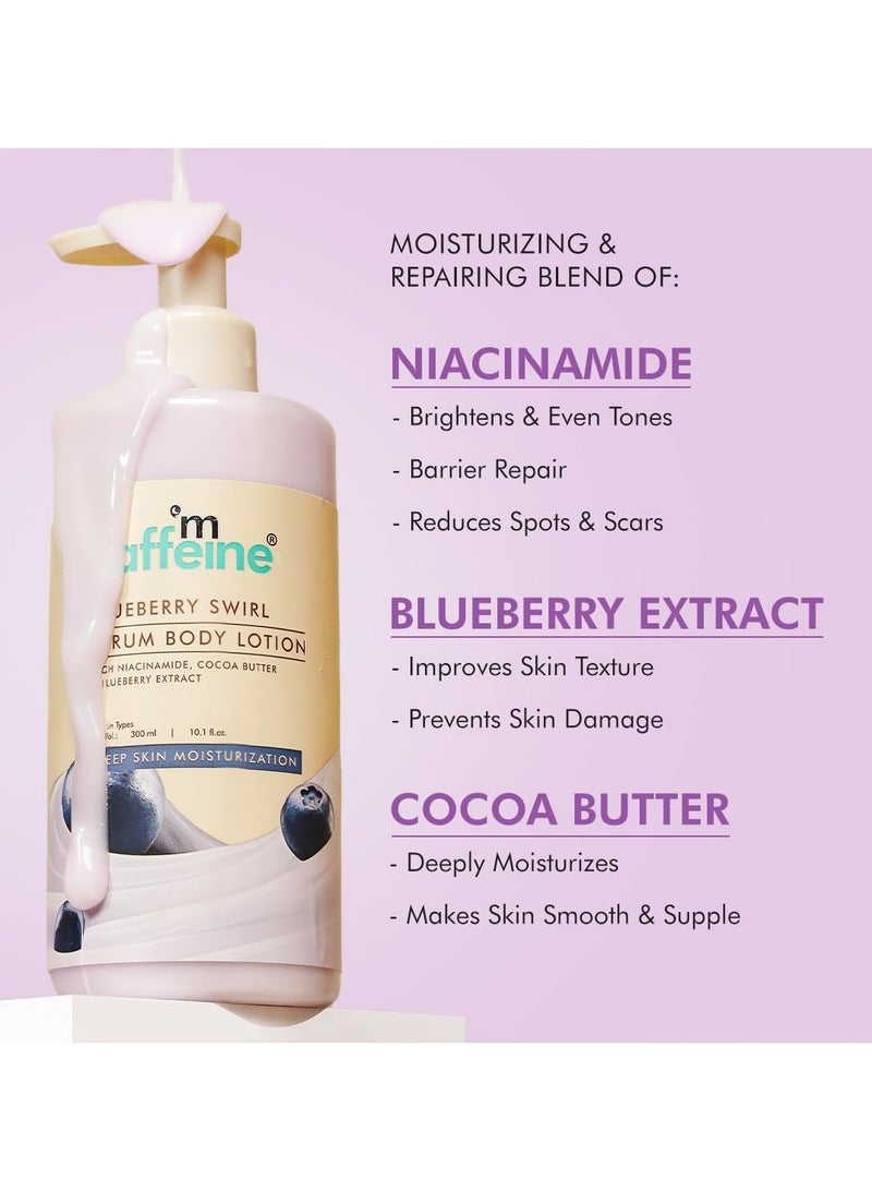 إم كافيين غسول الجسم بلوبيري سويرم سيروم سيروم للنساء والرجال | مرطب خفيف الوزن وغير دهني وغير لزج | غسول الجسم للشتاء | ناعم وناعم - 300 مل - Image 4