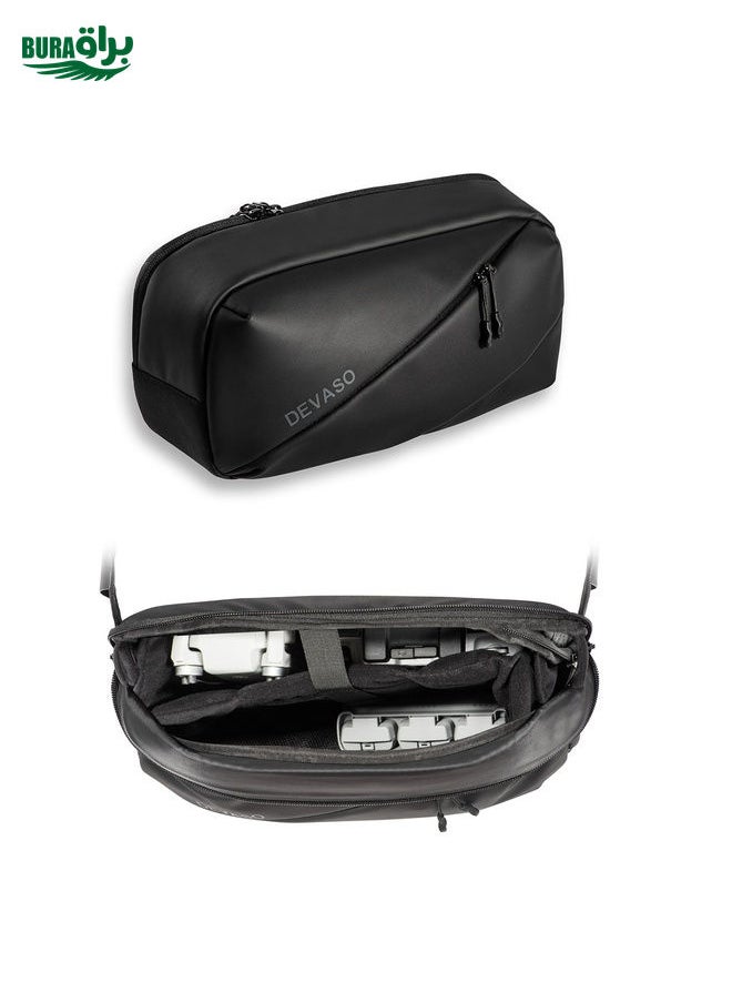 BURAQ STARTRC Portable Shoulder Waterproof Drone Bag For DJI OM6 / Mini 3 / Mini 3 Pro / Mini 2(Black)  - Image 1