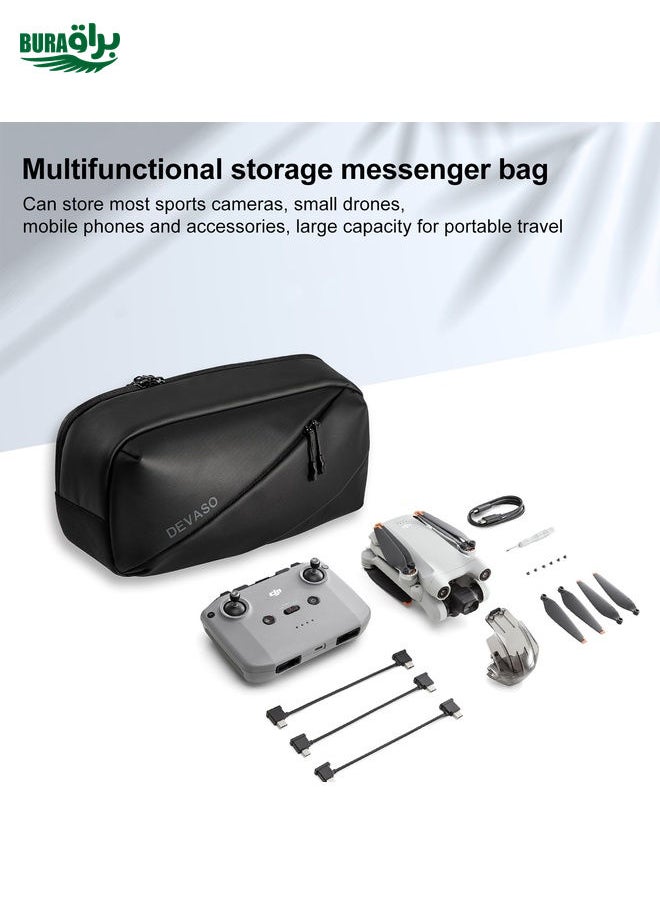 BURAQ STARTRC Portable Shoulder Waterproof Drone Bag For DJI OM6 / Mini 3 / Mini 3 Pro / Mini 2(Black)  - Image 2