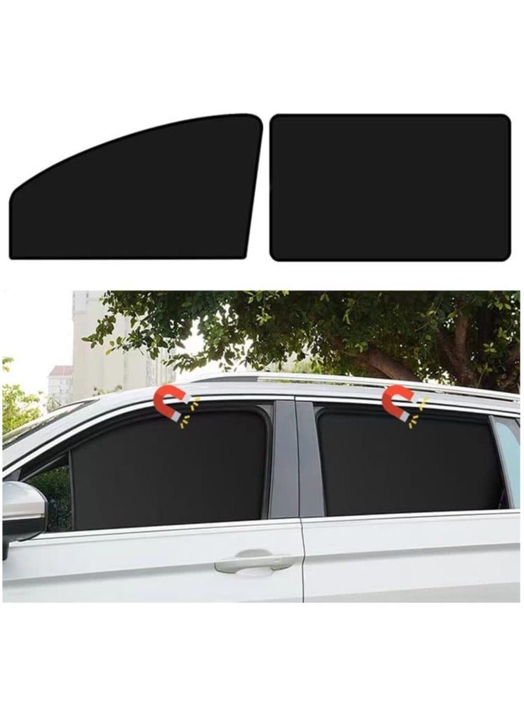 Car Side Window Sun Shades, Window Sunshades Privacy Curtains, 100% Block Light for Breastfeeding, Taking a nap, Changing Clothes, Camping (Frontu0026Back 4pcs) - Image 1