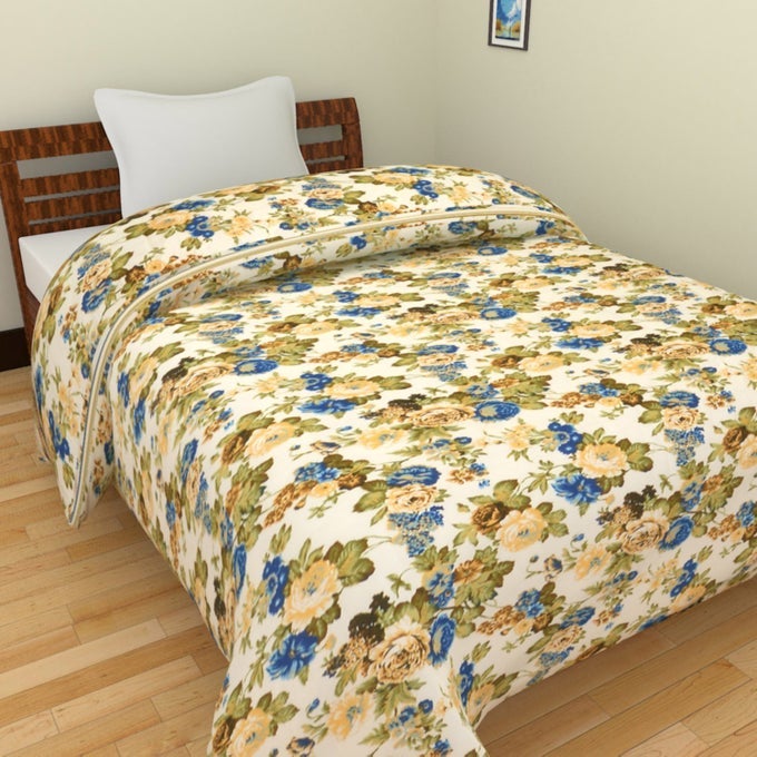 180 TC MICROFIBRE REVERSIBLE BLANKET MULTICOLOUR SINGLE