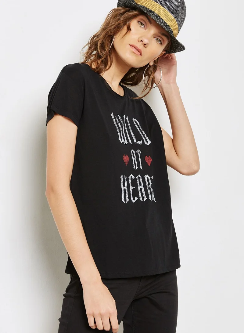 Jacqueline de Yong Slogan T-Shirt