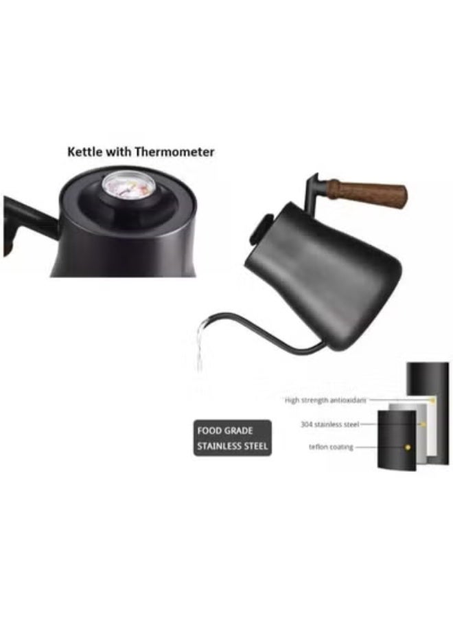 جاجيك V60 Coffee Maker Gift Set – Complete Pour Over Coffee Kit with Scale & Timer, Gooseneck Kettle, Glass Server & Paper Filters | Manual Barista Brewing Set for Home, Office & Coffee Enthusiasts - Image 2